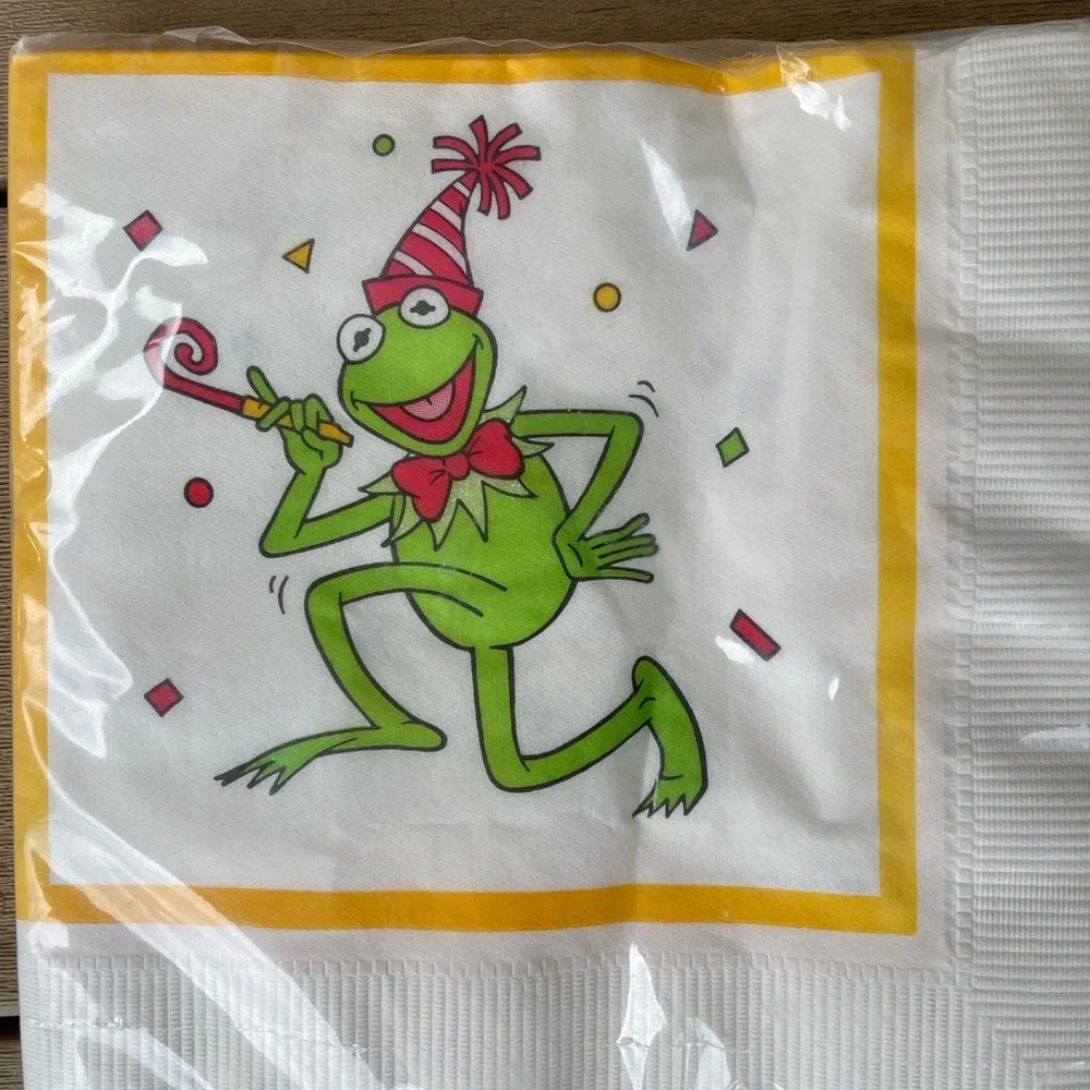 Jim Henson's Kermit paper napkin, rare